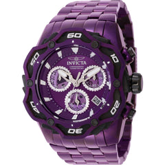 Invicta Men's Watch - Ripsaw Chrono Purple and Silver Dial Steel Bracelet | 44093