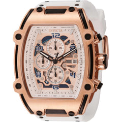 Invicta Men's Watch - S1 Rally Diablo Semi-Skeleton Dial Quartz White Strap | 42334