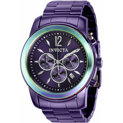 Invicta Men's Watch - Specialty Chrono Purple Dial Stainless Steel Bracelet | 40495