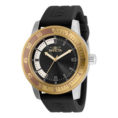 Invicta Men's Watch - Specialty Light Brown and Gold Tone Bezel Black Strap | 35680