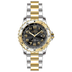 Invicta Men's Watch - Specialty Silver Tone Case Black Dial Two Tone Bracelet | 39121