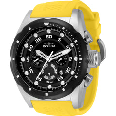 Invicta Men's Watch - Speedway Chronograph Black Dial Yellow Silicone Strap | 41559