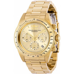 Invicta Men's Watch - Speedway Chronograph Gold Dial Stainless Steel Bracelet | 39565