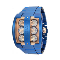 Invicta Men's Watch - Speedway Dual Time Rose Gold Tone Dial Blue Bracelet | 35461