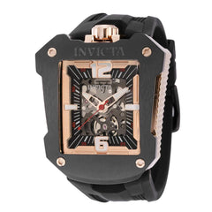 Invicta Men's Watch - Speedway Rose Gold and Black Semi Skeleton Dial Strap | 41661