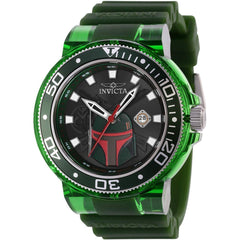Invicta Men's Watch - Star Wars Boba Fett Rotating Bezel Green Rubber Strap | 39708