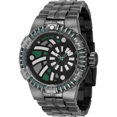 Invicta Men's Watch - Subaqua Black, White and Green Dial Gunmetal Bracelet | 41682