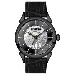 Invicta Men's Watch - Vintage Mechanical Black Case Leather Strap | 38174