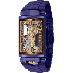 Invicta Men's Watch - Vintage Mechanical Skeleton Dial Purple Steel Bracelet | 43091