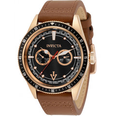 Invicta Men's Watch - Vintage Swiss Quartz Black Dial Strap Rotating Bezel | 33531
