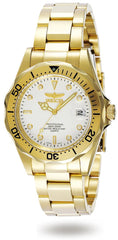 Invicta Men's Yellow Gold Steel Watch - Pro Diver Quartz White Dial | 8938