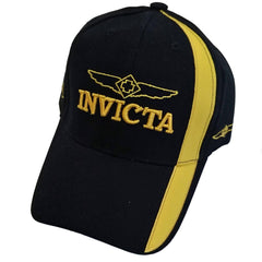 Invicta Unisex Baseball Hat - Black and Yellow Fabric | IG0009