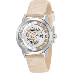 Invicta Women's Automatic Watch - Objet D Art Skeleton Dial Tan Strap | 32291
