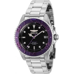 Invicta Women's Automatic Watch - Pro Diver Black Dial Silver Steel Bracelet | 36769