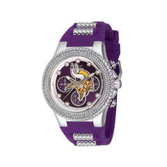 Invicta Women's Chrono Watch - NFL Minnesota Vikings Silver and Purple Strap | 42741
