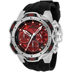 Invicta Women's Chrono Watch - Venom Red Dial Silver Tone Case Black Strap | 33640