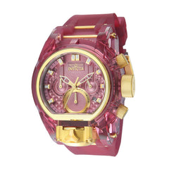 Invicta Women's Chronograph Watch - Anatomic Pink and Gold Tone Dial Strap | 40297