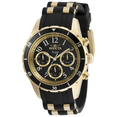 Invicta Women's Chronograph Watch - Angel Black and Yellow Gold Strap | 35589