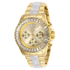 Invicta Women's Chronograph Watch - Angel Gold Tone Dial Two Tone Bracelet | 27299
