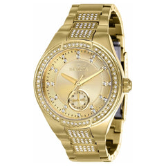 Invicta Women's Crystal Watch - Specialty Quartz Gold Tone Dial Bracelet | 38631