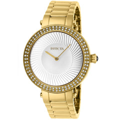 Invicta Women's Crystal Watch - Specialty White Dial Yellow Gold Bracelet | 27004