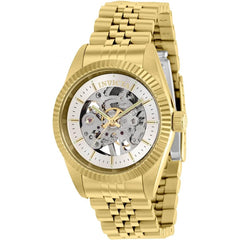 Invicta Women's Mechanical Watch - Specialty Silver Dial Yellow Gold Bracelet | 36451