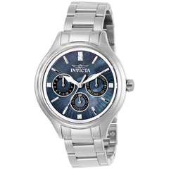 Invicta Women's Quartz Watch - Angel Black MOP Dial Silver Tone Bracelet | 28739