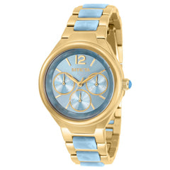 Invicta Women's Quartz Watch - Angel Blue and Gold Tone Dial Bracelet | 32079