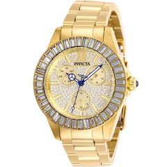 Invicta Women's Quartz Watch - Angel Crystal Pave Gold Tone Dial Bracelet | 28448