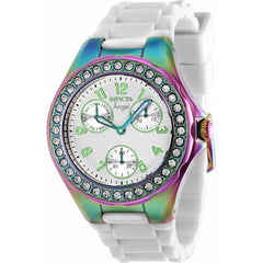 Invicta Women's Quartz Watch - Angel Date-Day White Silicone Rubber Strap | 38751