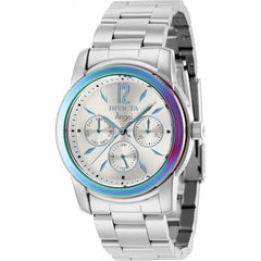 Invicta Women's Quartz Watch - Angel Day-Date Silver Dial Steel Bracelet | 40222