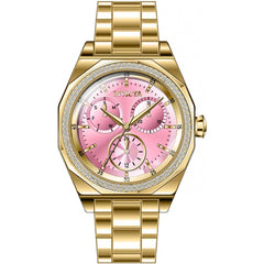 Invicta Women's Quartz Watch - Angel Diamond Pink Dial Yellow Gold Bracelet | 38563