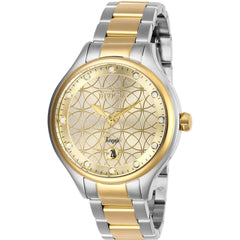 Invicta Women's Quartz Watch - Angel Gold Tone Dial Two Tone Bracelet | 27435