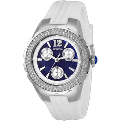 Invicta Women's Quartz Watch - Angel Silver Tone Case Oyster Blue Dial Strap | 29085