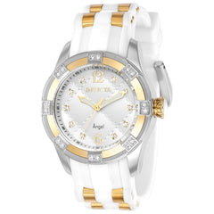Invicta Women's Quartz Watch - Angel Two Tone White and Yellow Gold Strap | 36714