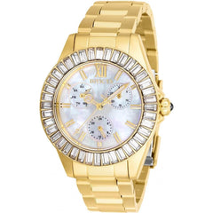 Invicta Women's Quartz Watch - Angel White MOP Dial Yellow Gold Bracelet | 28452