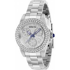 Invicta Women's Quartz Watch - Angle Crystal Pave Dial Silver Steel Bracelet | 39243