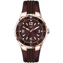 Invicta Women's Quartz Watch - Angle Dark Brown Dial Silicone Rubber Strap | 40312