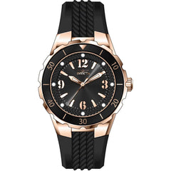 Invicta Women's Quartz Watch - Angle Rotating Bezel Silicone Rubber Strap | 40313