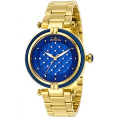 Invicta Women's Quartz Watch - Bolt Crystal Blue MOP Dial Yellow Gold Bracelet | 28931