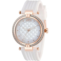 Invicta Women's Quartz Watch - Bolt Rose Gold Case White Rubber Strap | 28946