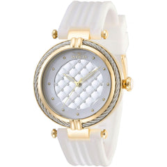 Invicta Women's Quartz Watch - Bolt Yellow Gold Case White Rubber Strap | 28943