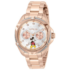 Invicta Women's Quartz Watch - Disney Mickey Mouse Silver and Rose Gold Dial | 32435