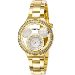Invicta Women's Quartz Watch - Disney MOP and Gold Dial Yellow Gold Bracelet | 36264