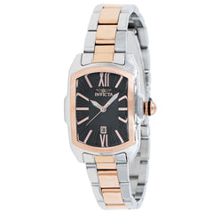 Invicta Women's Quartz Watch - Lupah Date Black Dial Two Tone Steel Bracelet | 39795