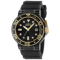 Invicta Women's Quartz Watch - Pro Diver Black and Gold Tone Rotating Bezel | 37304
