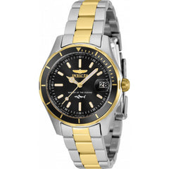 Invicta Women's Quartz Watch - Pro Diver Black Dial Two Tone Steel Bracelet | 35605
