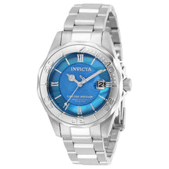 Invicta Women's Quartz Watch - Pro Diver Blue Dial Stainless Steel Bracelet | 34262