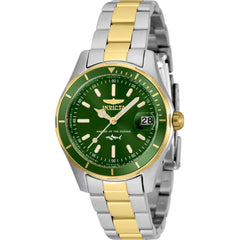 Invicta Women's Quartz Watch - Pro Diver Green Dial Two Tone Steel Bracelet | 35607