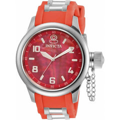 Invicta Women's Quartz Watch - Russian Diver Red Dial Red and Silver Strap | 31248